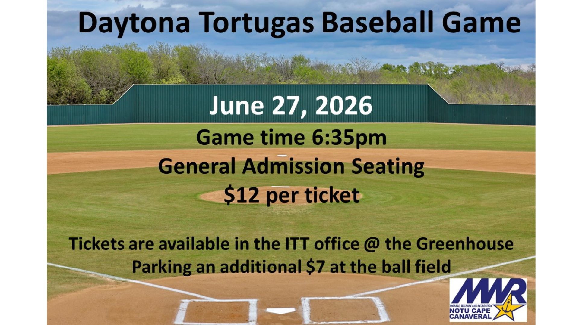 Ad for Tortugas Baseball Game on June 27