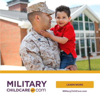 Ad for MilitaryChildCare.com website
