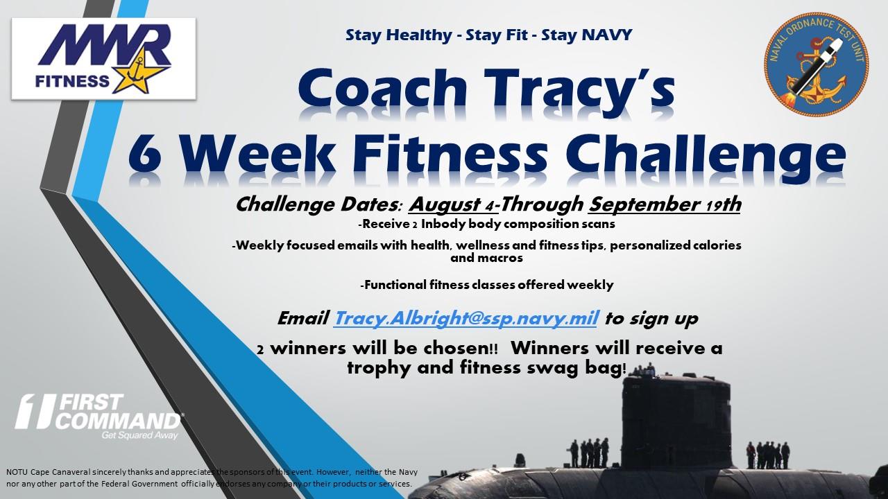 Promotional ad for 6 week fitness challenge