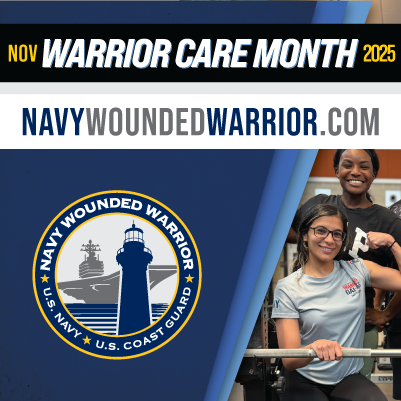 Ad for Warrior Care Month for Navy Wounded Warrior.