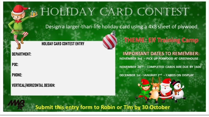 Ad for the Holiday Card Contest at NOTU Cape Canaveral