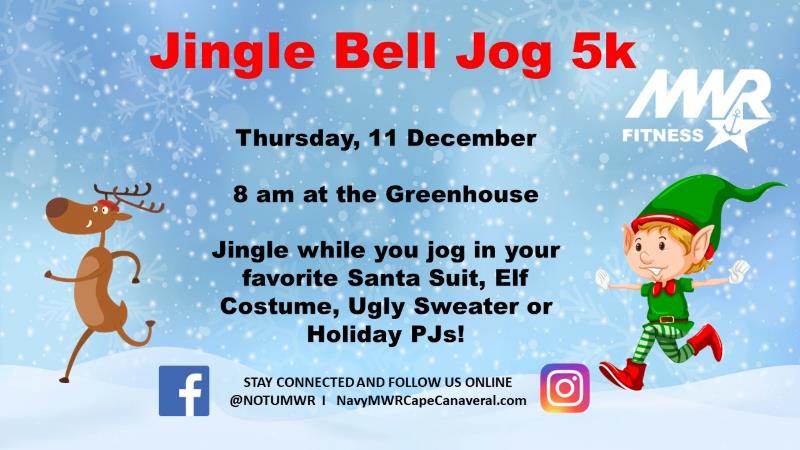 Ad for the Jingle Bell Jog 5k on December 11.